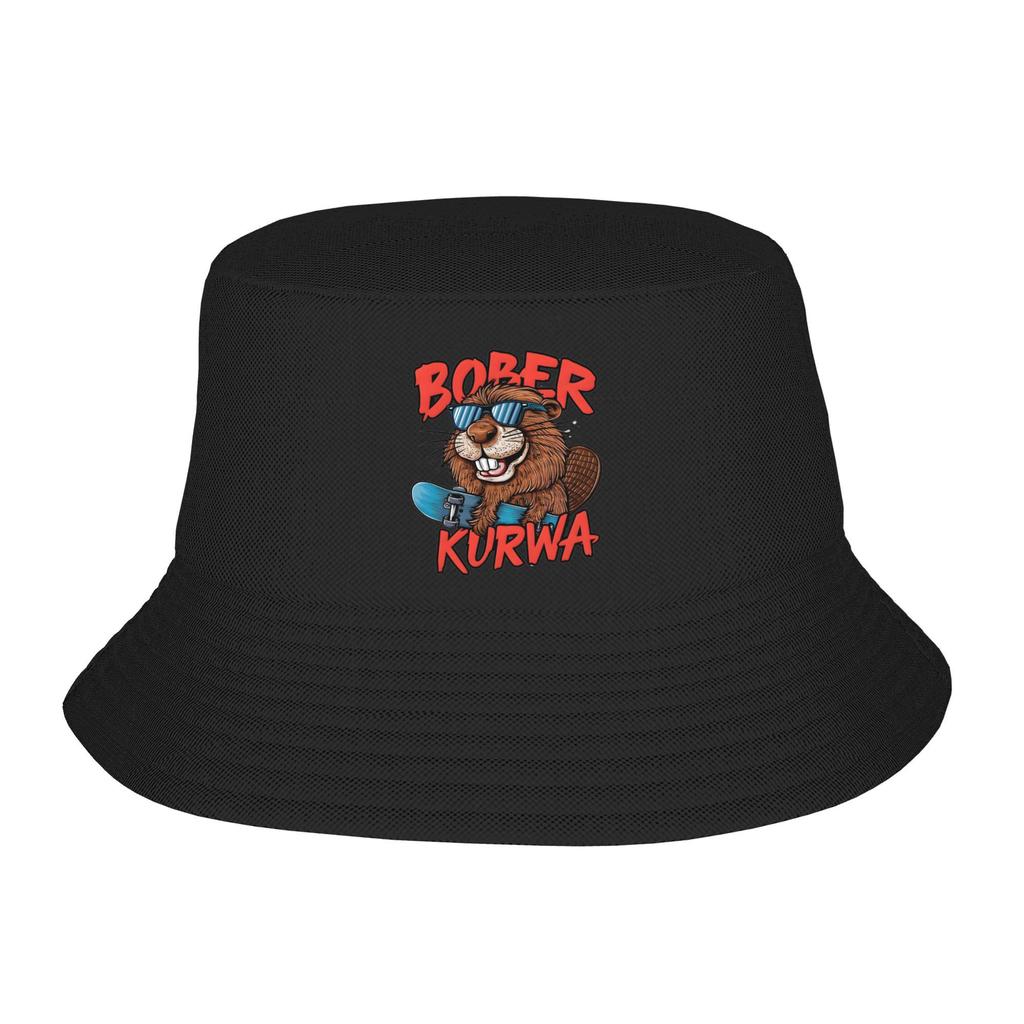 Bobr Kurwa Meme Bucket Hat for Men Women Beach Funny Beaver Field Hat Trendy Packable for Hiking Fishing Fisherman Cap Panamka