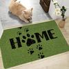 Pet Friendly HOME Paw Print Door Mat Multi-Color Anti-Slip Rug Soft Fabric Cozy Style for Family Home Porch Indoor Decor