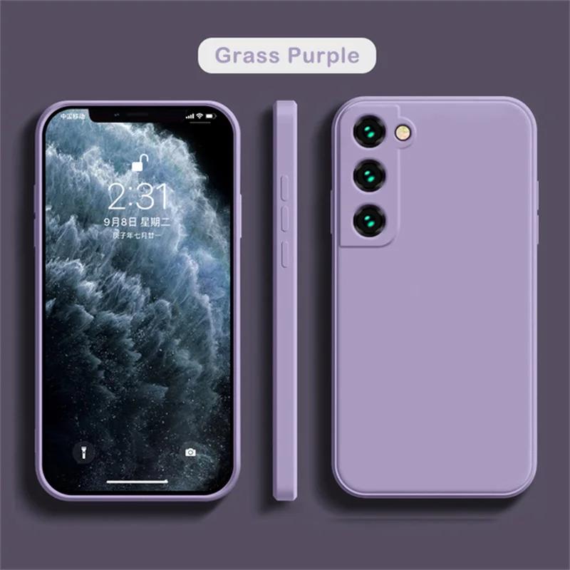 Liquid Phone Case For Samsung Galaxy S21 S22 S23 S24 S25 Plus Ultra Note A32 A52 A51 A71 A72 A91 20 S10 S20 Matte Soft Cover