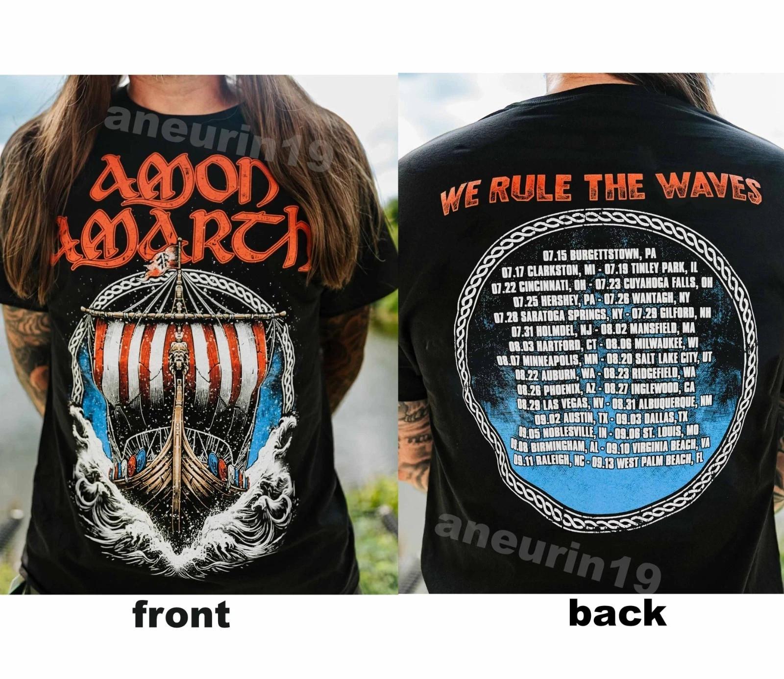 НОВЫЙ!!! Футболка Amon Amarth 2026 Тур по США Хлопок Полный размер от S до 5XL Праздничный Подарок XXXL