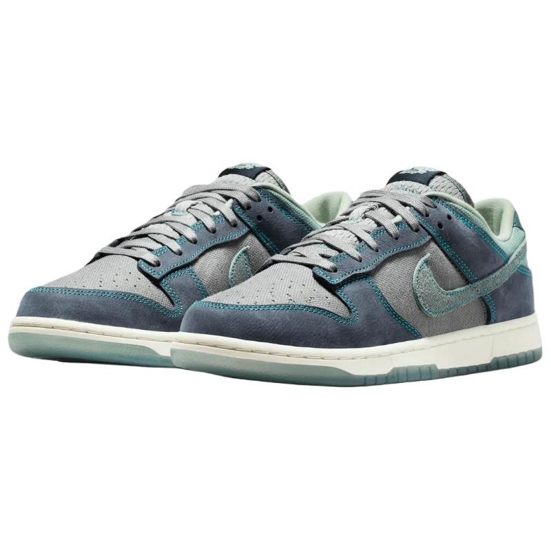 Nike Herren Dunk Retro SE Low Top Skate-Schuhe Grau Blau IH1942-002