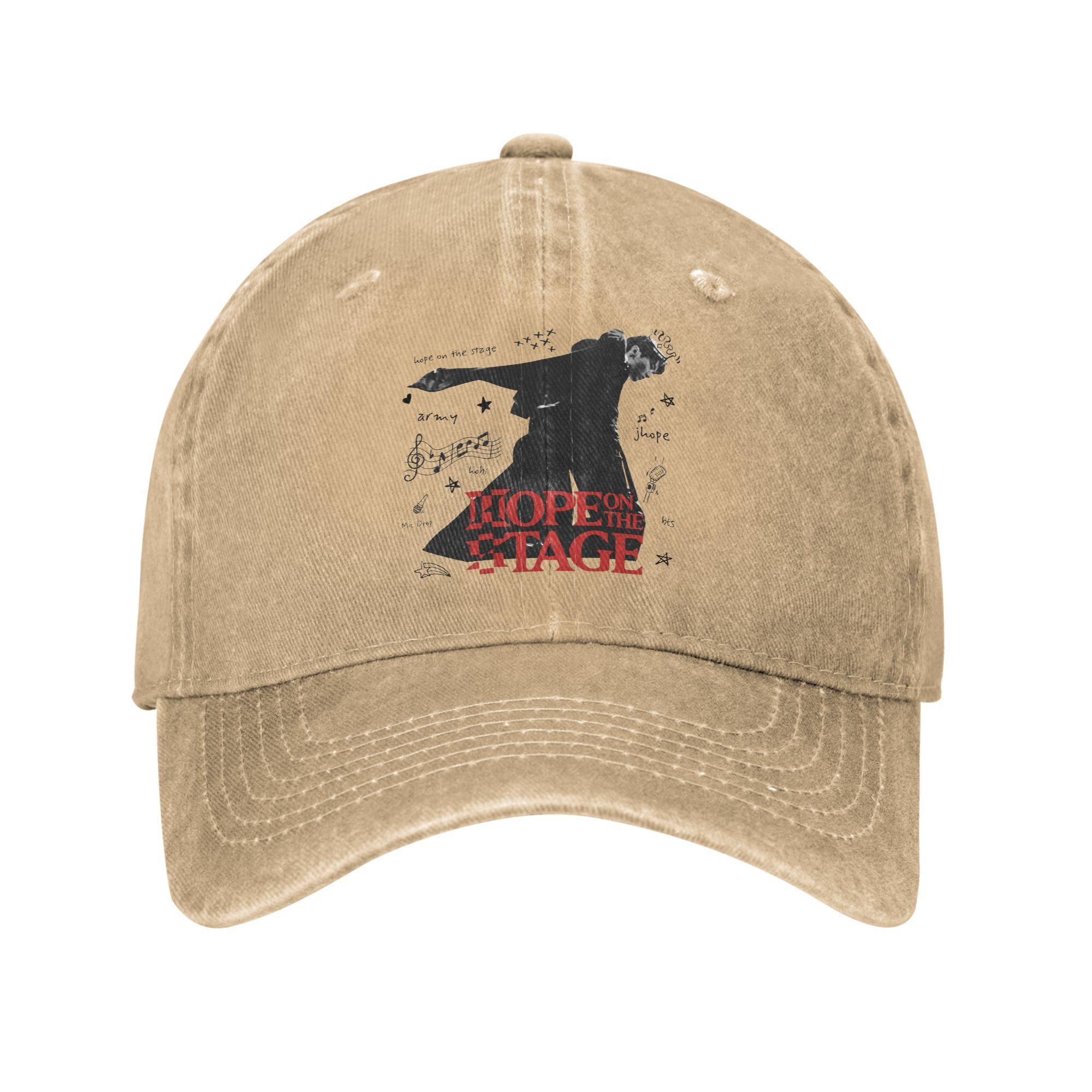 

J-Hope Hope On The Stage World Tour Men Women Baseball Cap Cotton Hats Cap Vintage Outdoor Summer Adjustable Cap Adjustable