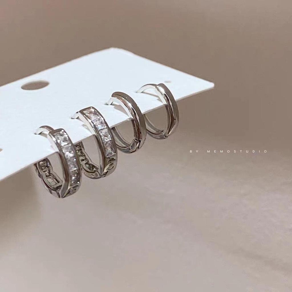 4-Piece Set: Sleep-Friendly, Exquisite Niche Design Earrings for Women