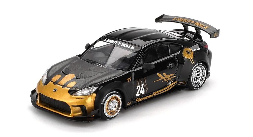 Sunrich MINI GT Scale Toyota GR86 Finished Product 1/64 LBNation Black/Gold (Right-Hand Drive) MGT01149-R