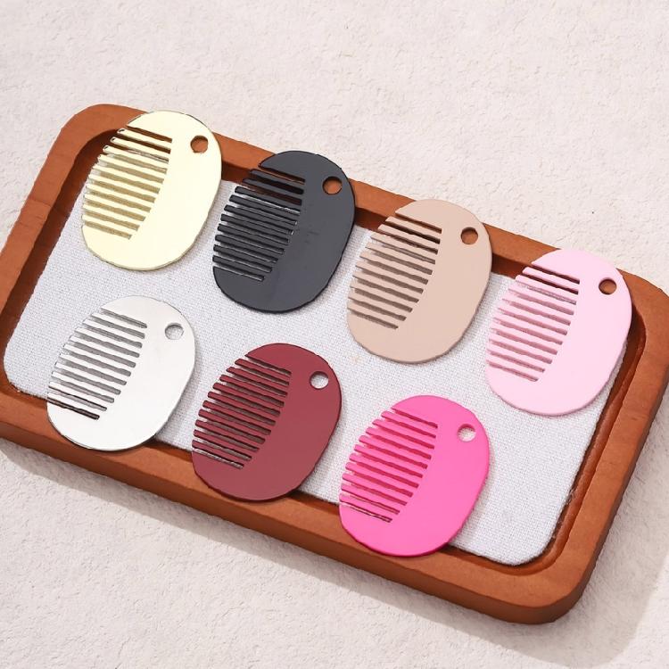 Portable Hairbrush Miniature Comb Necklace Pendant Convenient Hair Grooming Tool Portable Hairbrush for Women Girls