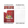 3pc Christmas Music Guitar Print Red Chipless Bedding Set Soft and Comfortable Bedroom Dormitory Multiple Sizes Machine Washable