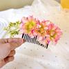 Simulated Flower Bridal Hairpin Cloth Hair Accessories Temperament Thai Hair Comb  Wedding