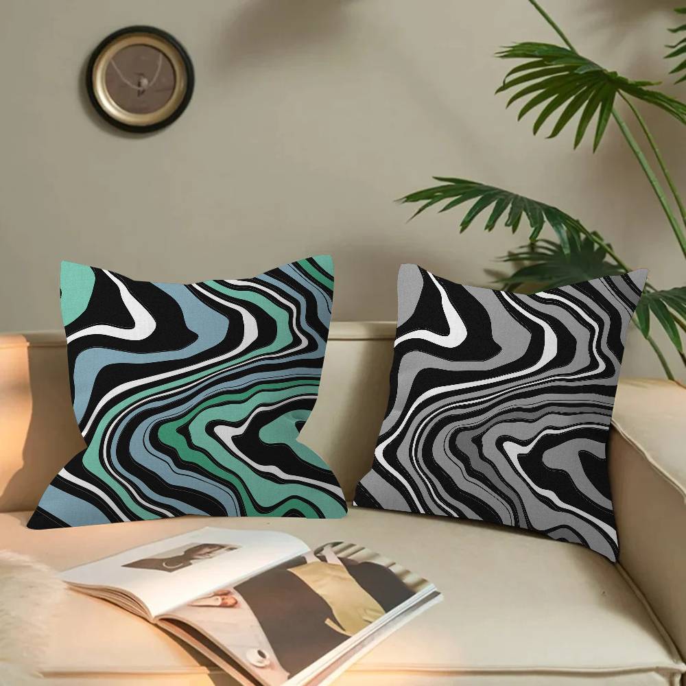 Strata Liquid Pillow Cushion Cover Pillowcase Living Room Sofa Home Decor Customized
