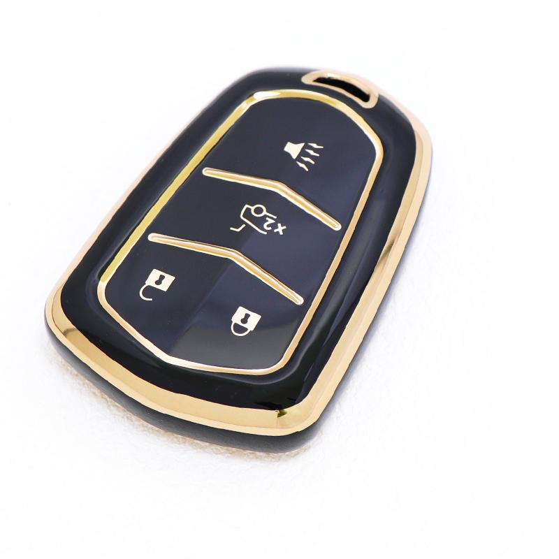 Auto Shell Fob Keyless Protector Car Key Case Cover 4 Buttons For Cadillac - Escalade Ats Cts Ct6 Xts Xt5 Srx