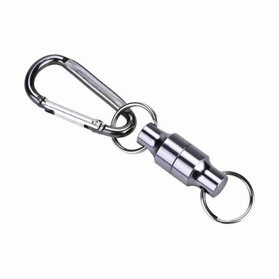 Magnetische Schnalle Fliegenfischen Magnetischer Netzlöseclip Hängender Halter Lanyard-Clip(Single, Silber)