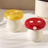 Cute, High-Aesthetic, Personality Mushroom-Shaped Ceramic Toothpick Holder / Cotton Swab Jar / Home Living Room Dental Floss Box