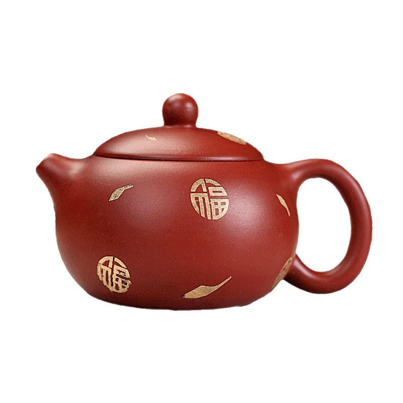 

180ml Authentic Yixing Purple Clay Teapots Handmade Xishi Pot Raw Ore Dahongpao Mud Kettle With Infuser Zisha Tea Set Tea Items