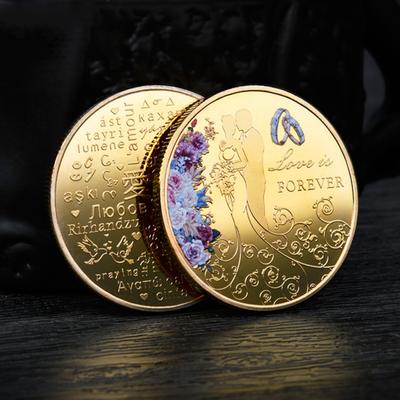Souvenir Coin Romantic Couple Print Creative Useful Wedding Present for Gift