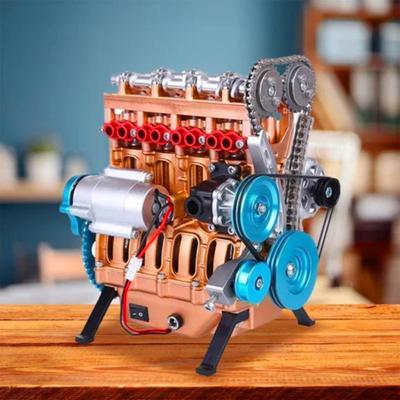 Model de motor de mașină cu cilindru Model de motor V8 din rășină Model de motor de mașină cu 4 cilindri lucrat manual Ornament pentru bloc de motor de birou Cadou pentru pasionații de mașini