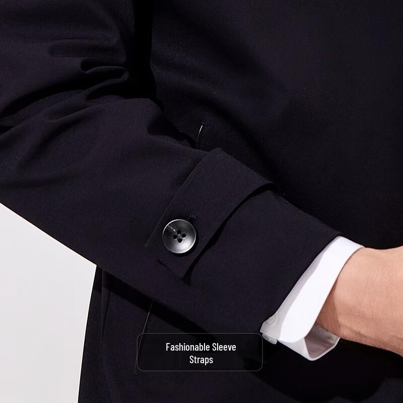 Antonio Men's Wrinkle-Resistant Mid-Length Trench Coat