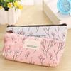 Leinwand Mäppchen Floral Stiftebox Tragbare Stifttasche Schule Bürobedarf Für Studenten Geräumige Aufbewahrung