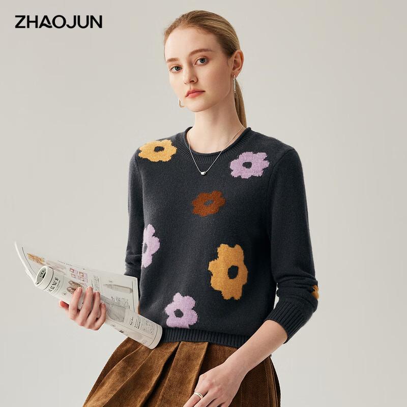 

Zhaojun Women s Thickened Floral Cashmere Sweater XL