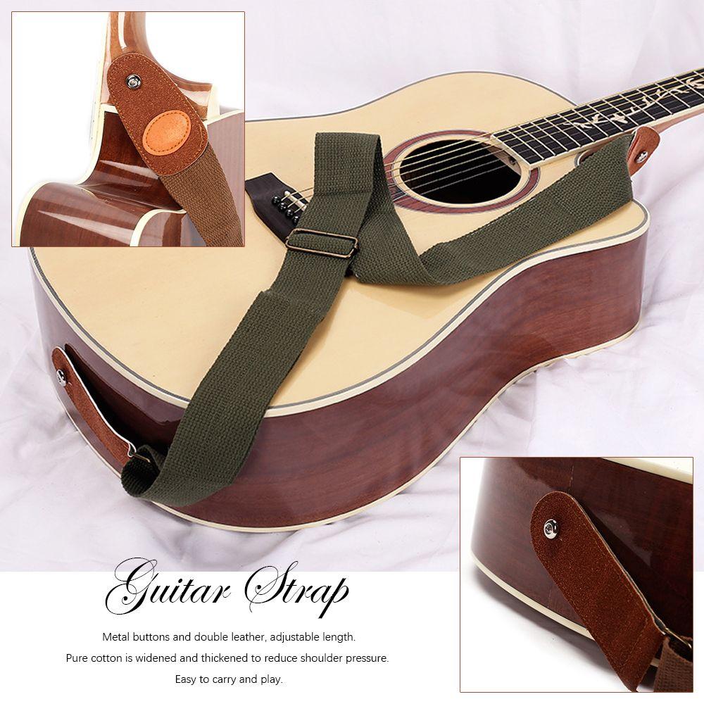 Useful Musical Instrument Part Canvas Guitar Accessories Guitar Strap Adjustable Guitar Belts