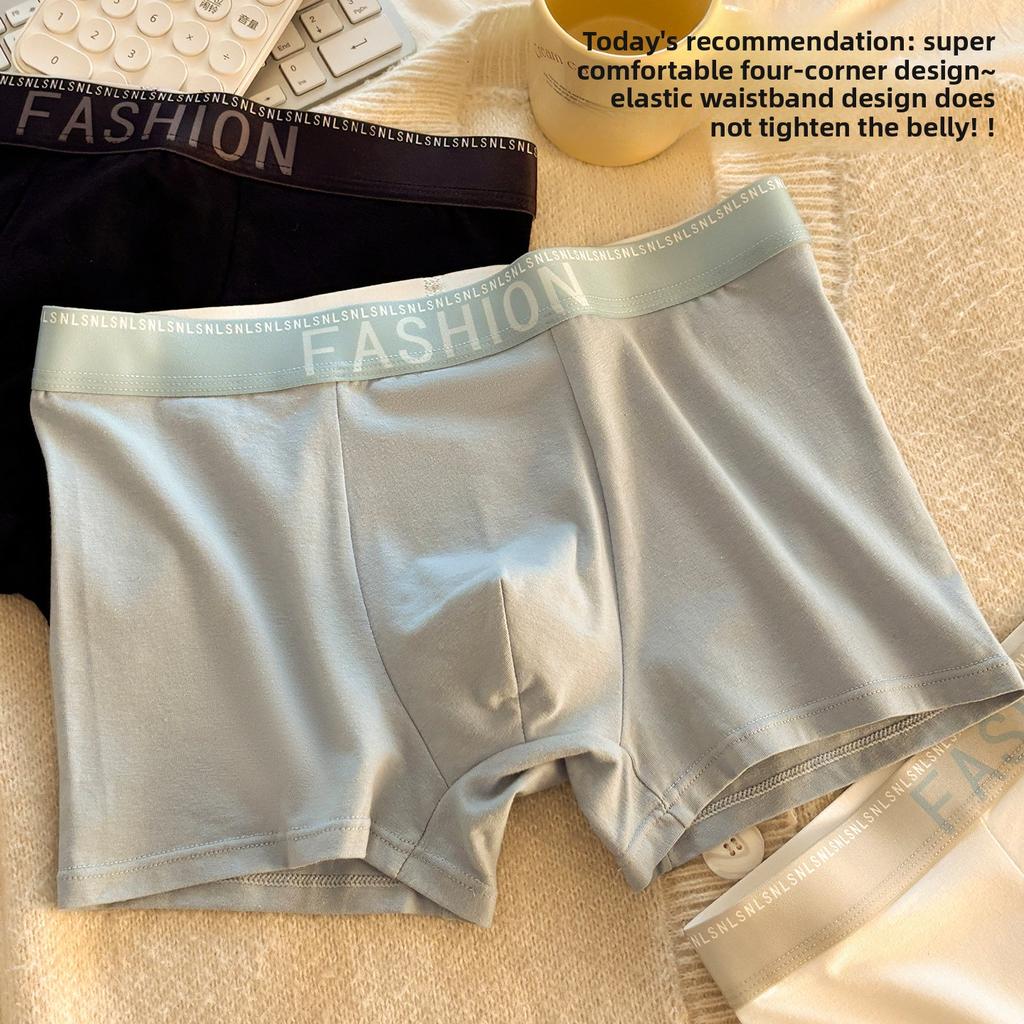 Large Size Men's Spring and Summer Cotton Loose Breathable Sports Youth Boxer Briefs