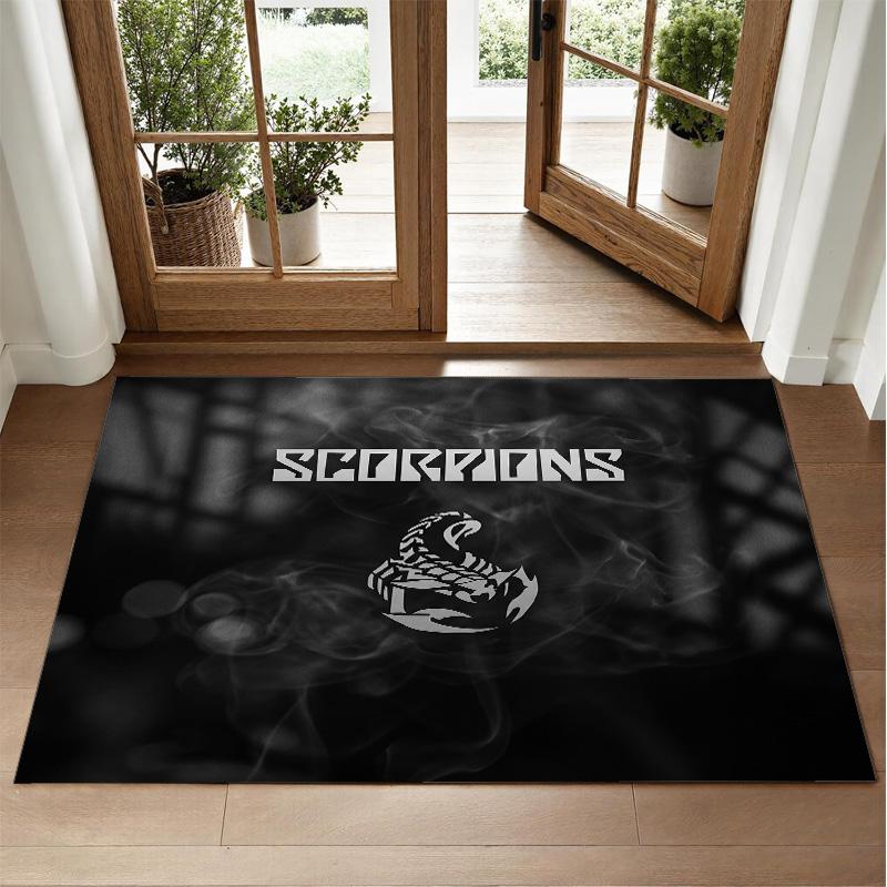 Scorpions Design Crystal Velvet Rug Soft Decorative Mat for Bedroom Entrance