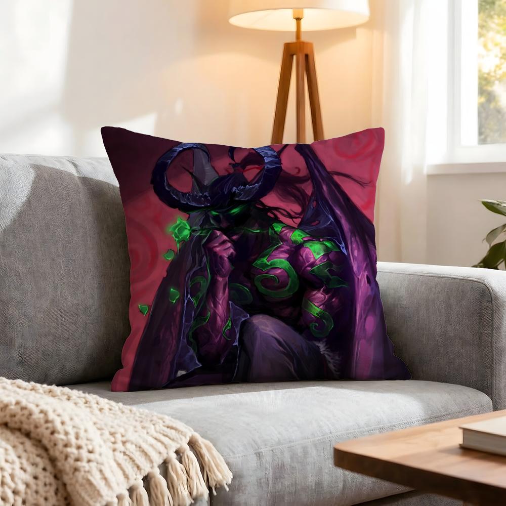 Game World Of Warcraft Cushion Cover 1Pcs Decorative Covers Soft Cushion Case For Sofa Couch Decor 40X40 45X45 Pillowcases