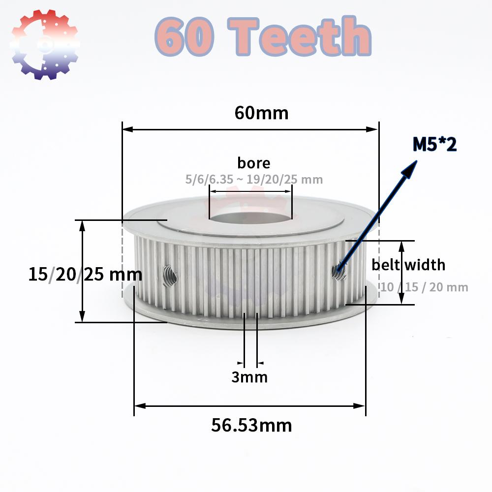 HTD3M Timing Pulley 20T 24T 30T 40T 60T HTD 3M Pulley 32T 36T 48T Pulley 20Teeth 24teeth 30teeth 40teeth 60Teeth 3M Belt Pulley