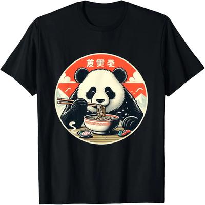 Panda Ramen Kawaii Neko Japanese Noodles Aesthetic T-Shirt