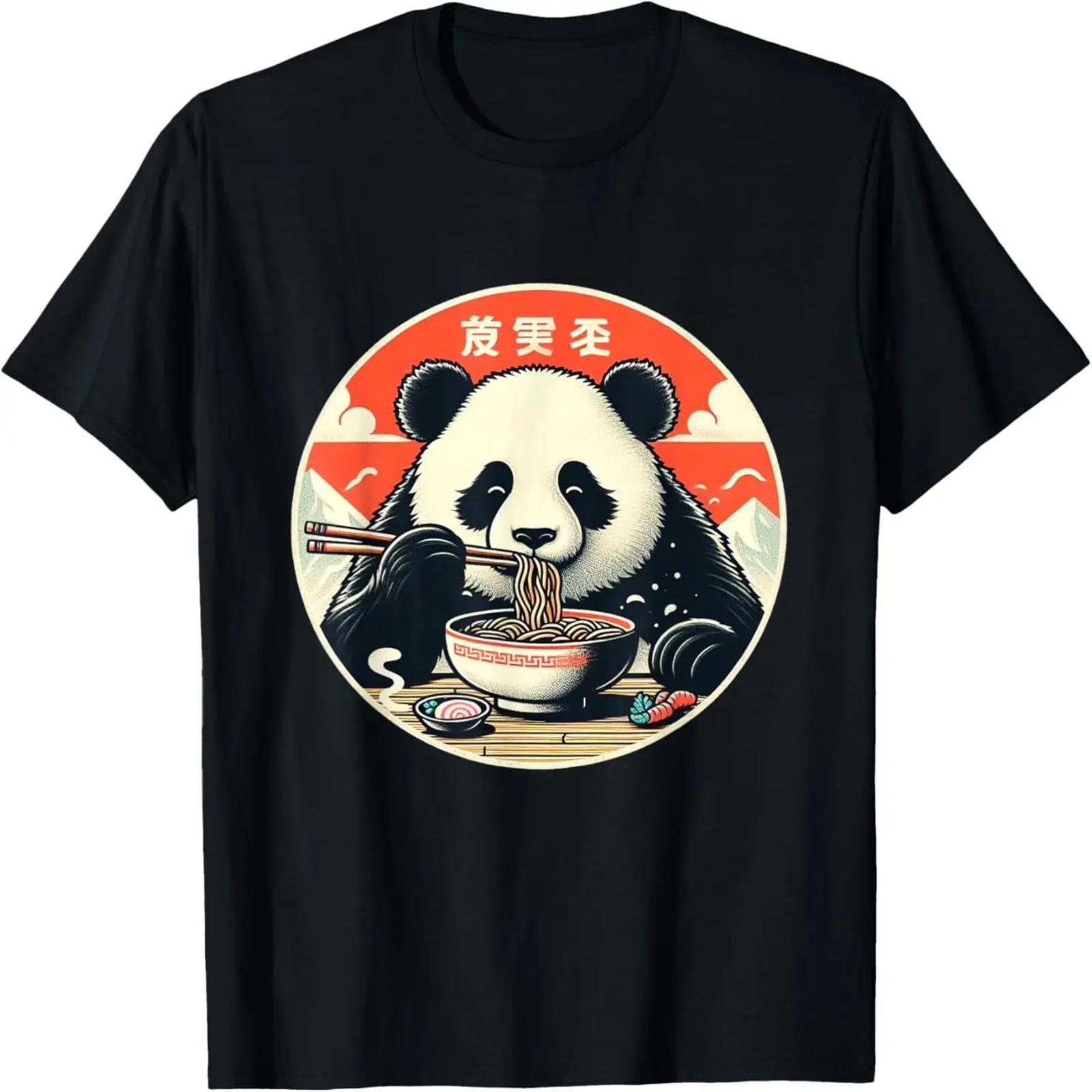 

Panda Ramen Kawaii Neko Japanese Noodles Aesthetic T-Shirt XXXXXL чёрный
