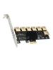 PCI-E to PCI-E Adapter Card 1 to 7 USB3.0 iser PCIE PCI for press 1x to 16x Graphics Card Dedicated Card Gold-Plated