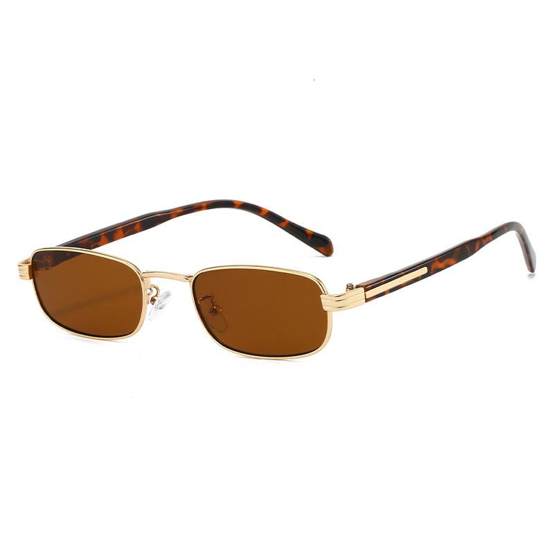 Geometric Metal Square Sunglasses Uv400 For Outdoor Activities And Fashion