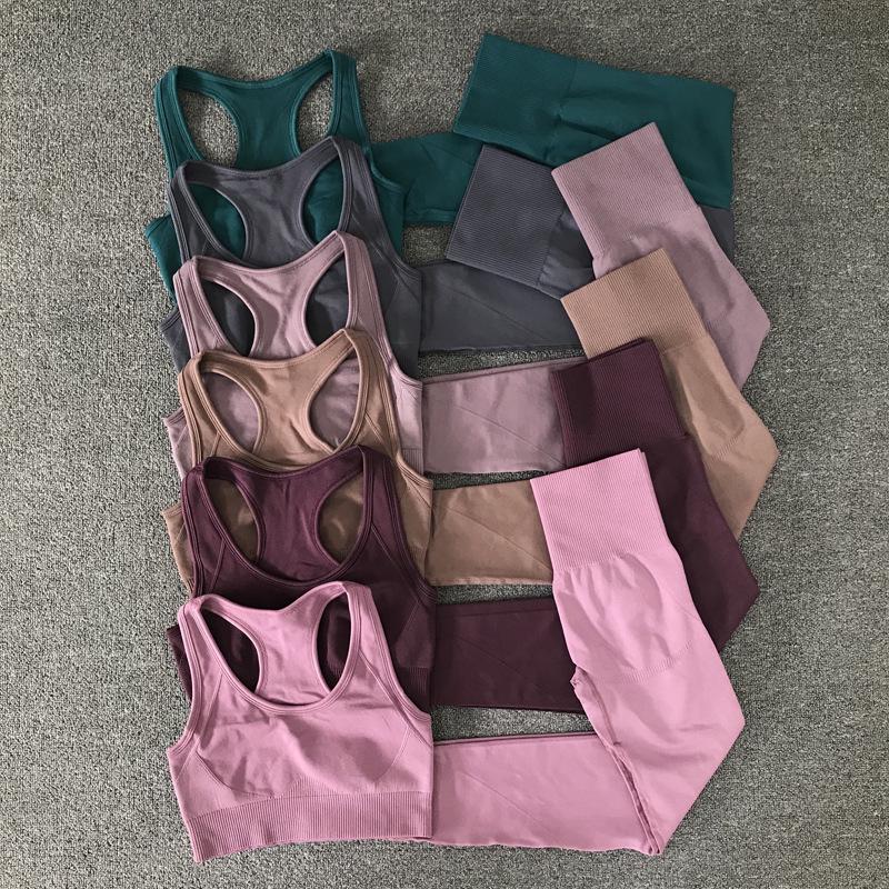 Conjunto de Yoga y Fitness de Nailon Sin Costuras para Levantamiento de Cadera