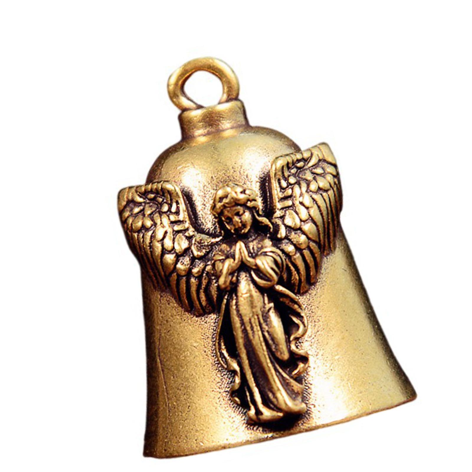 

Vintage Brass Angel Bell With Clear Melodic Chime For Meditation Yoga Accessories Or Home Decoration A