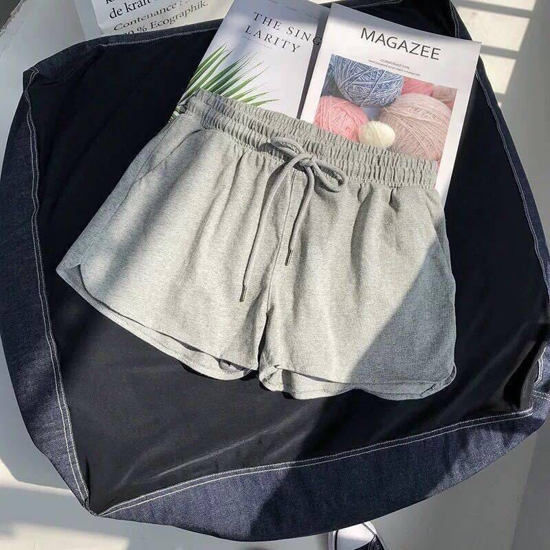 High Waist Elastic Waist Sports Shorts Women Loose Casual Wear Wide Leg Pants Home Pajama Pants Summer