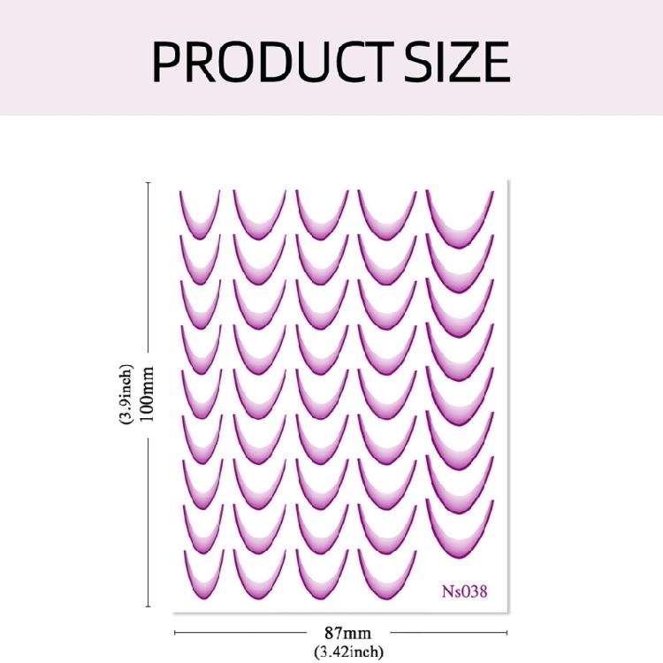 9 Sheets French Tip Line Nail Decals French Line Nail Sticker French Tip Nails Art Stickers Manicures Stickers