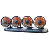 Car Fan 360° Adjustable 1/2/3/4 Head Air Fan Automotive Electric Fan USB/12V/24V Fan 2 Speeds Car Silent Fan for Home Desk Car