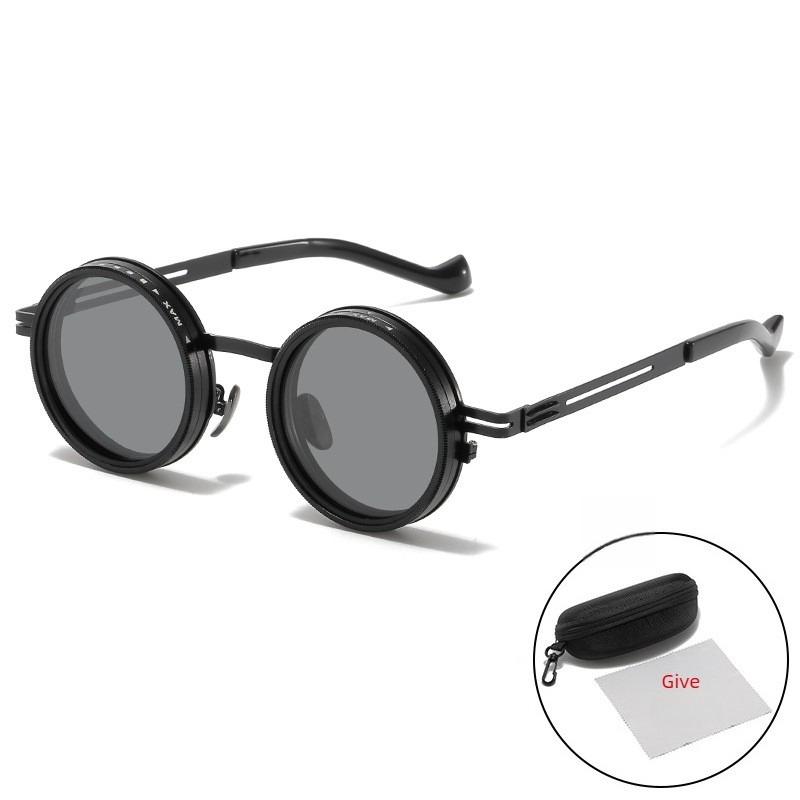 

2026 Fashion New Unisex Handmade ND9 Level Sunglasses Stepless Rotating Filter Retro Polarized Sunglass Cycling Sports Glassees