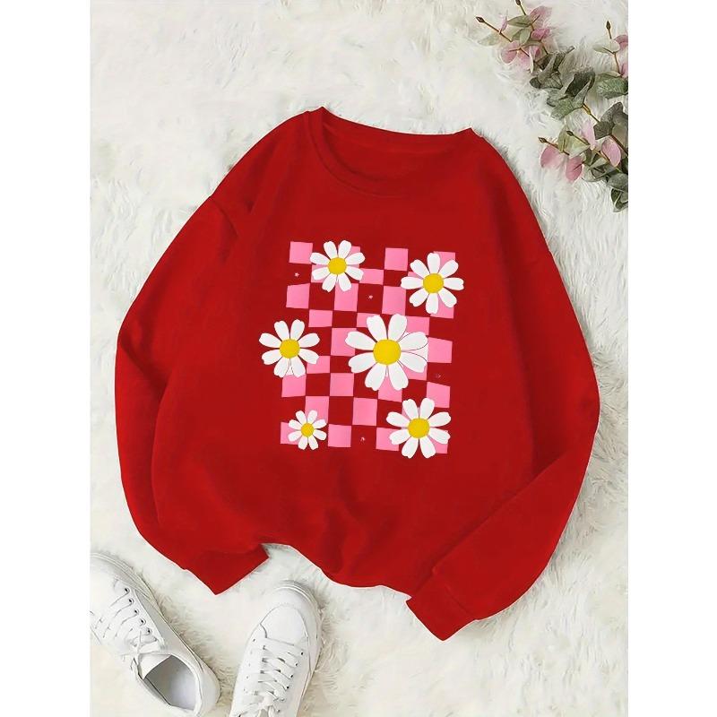 European sizes Kids' Round Neck Sweatshirt - Spring & Fall Casual Sweater, Regular Fit Uniform or Casual Attire, Easy-Care ' Blouse