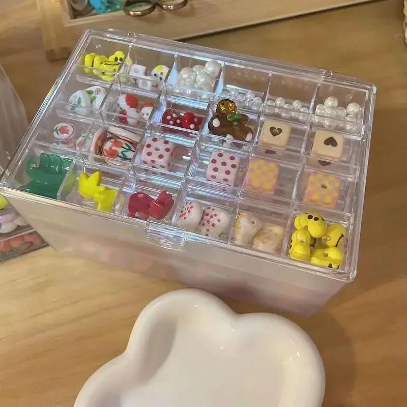 3-120grid Crystal Bead Storage Drawer Jewelry Organizer DIY Craft Material Box For Home Office Crafts And Hobbies