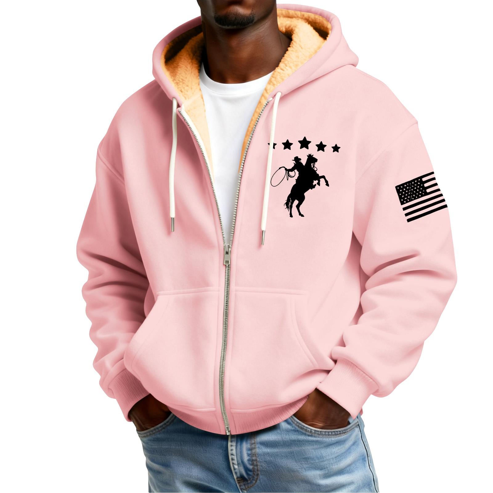 Мужской флисовый кардиган с капюшоном на молнии и с принтом, с карманами, мужской повседневный кардиган XXL