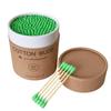 200 Round and Pointed Double-headed Cotton Swab Sticks In A Colored Paper Box, Disposable Makeup Remover and Ear Cleaning Cotton