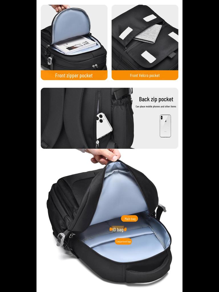 Vielseitiger Rucksack in einfarbiger Farbe: Große Kapazität, Unisex, lässige Schul- oder Geschenktasche