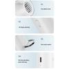 Rechargeable Portable Handheld Fan 5-Speed, 3600mAh, 162mm White