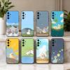Cute D-Doubao D-Duck Phone Case For Samsung Galaxy A73,A72,A71,A70,A53,A52,A51,Soft Silicone Black Cover