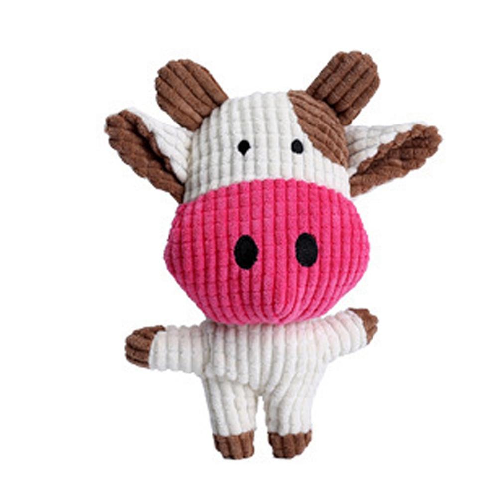 

Животные Плюшевые Звуковые Интерактивные Тренировочные Пищащие Товары для Питомцев Игрушки для Собак Игрушки для Щенков для Жевания Cow