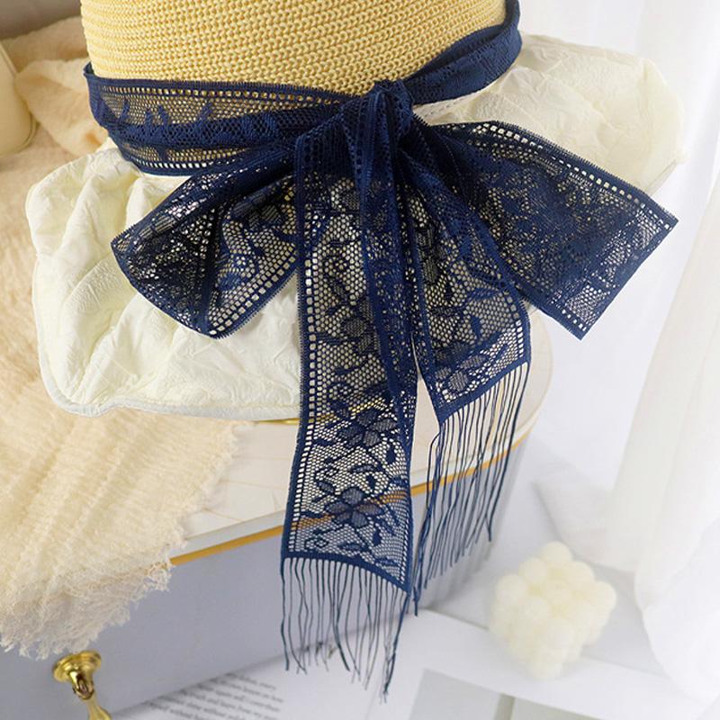 1Pc Tassel Lace Scarf Daily Commute Hair Tie Decoration Bag Flutter Holiday Event Belt Dinner Party Lace Flutter Multicolor