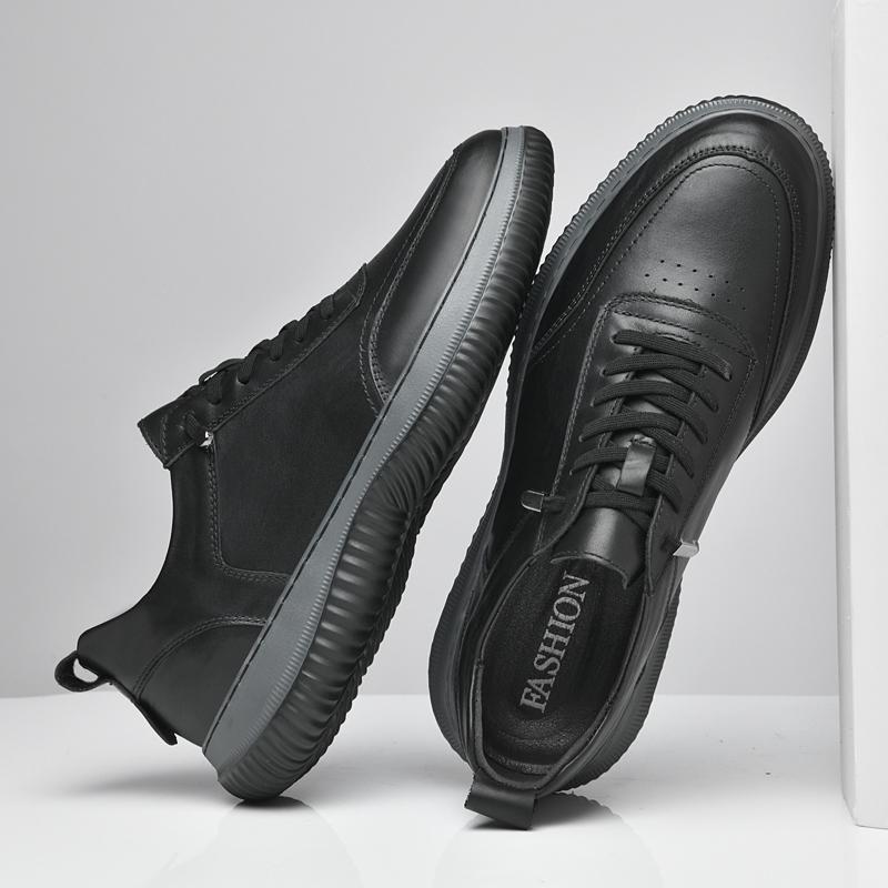Fashion Genuine Leather Men's Sneakers Comfy Non-Slip Casual Shoes Lace Up Vulcanize Shoes High Quality Tenis Masculino Male Trainers