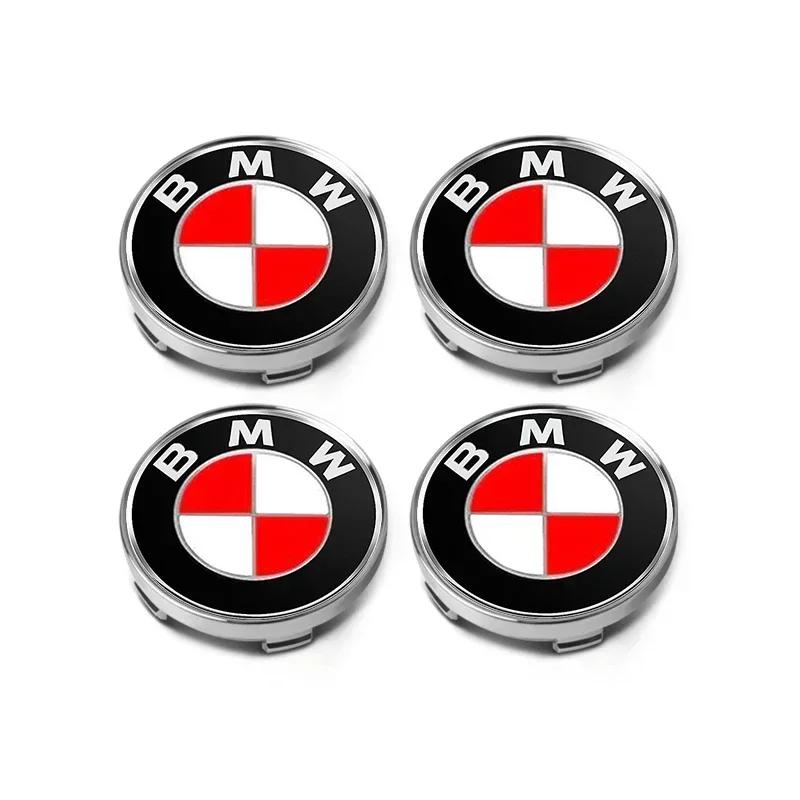 -4pcs 60mm Car Wheel Center Hub Stickers 56/60mm Car Wheel Center Hub Caps Auto Decoration Accessories For BMW M E30 E34 E36 E39