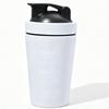 Tazza shaker in acciaio inossidabile 304 con scomparto portaoggetti - Mixer proteico a doppia sezione per sport e fitness