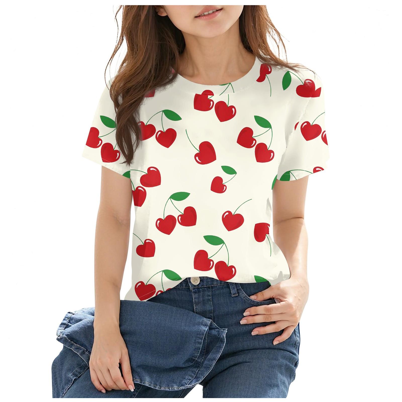 

Детская повседневная футболка с короткими рукавами и круглым вырезом с принтом, модная 160 красный