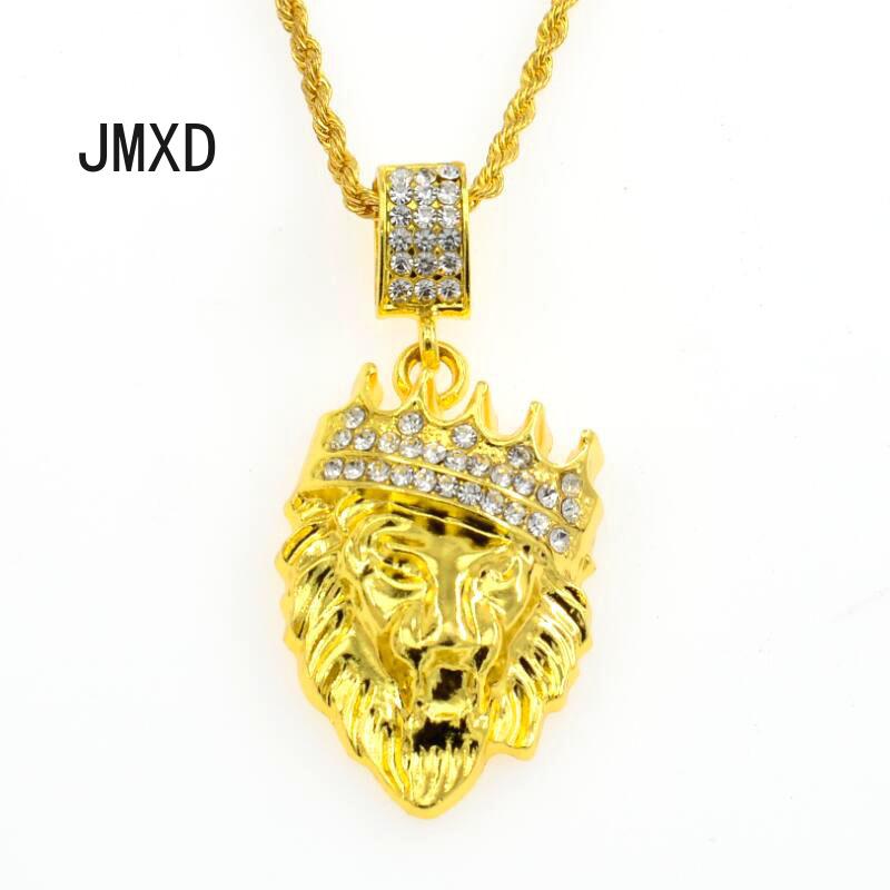 

JMXD- Подвеска мужская хип-хоп Корона голова льва ожерелье